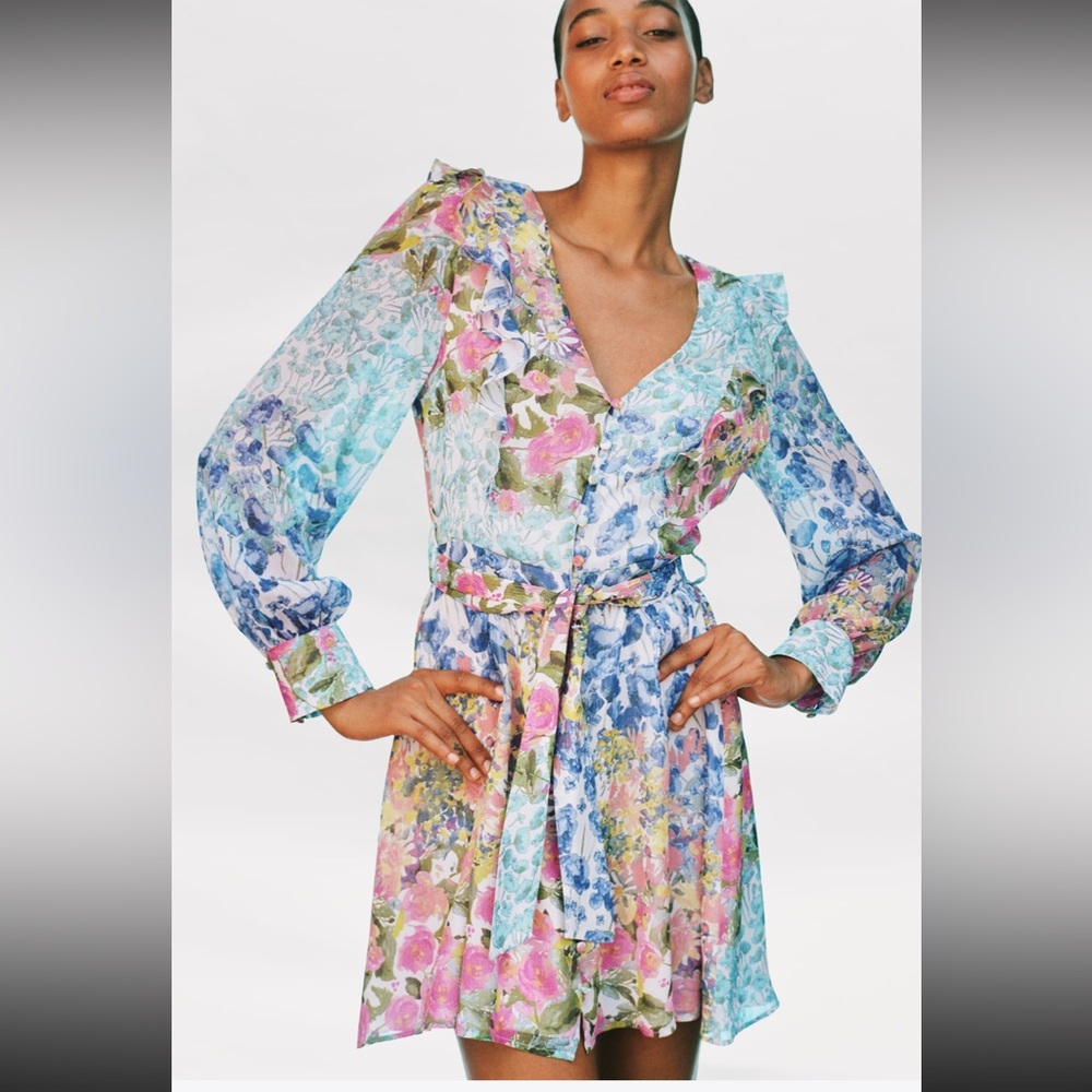 ZARA Floral dress XL